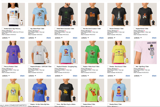 New Bopbot and Bowbot T-Shirts!