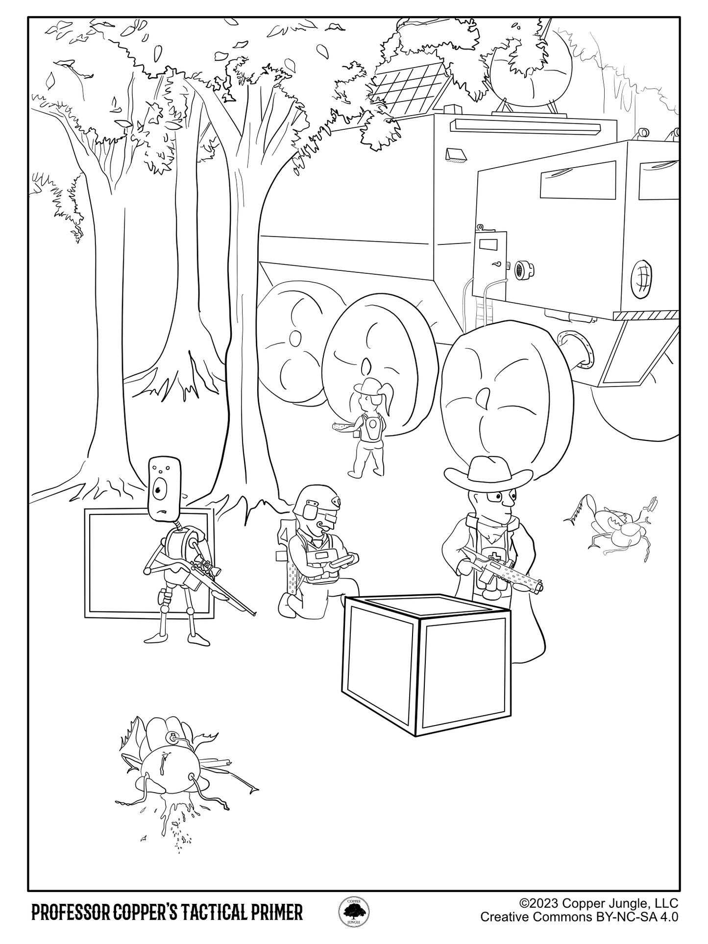 Professor Copper's Tactical Primer - Mars Truck Coloring Page