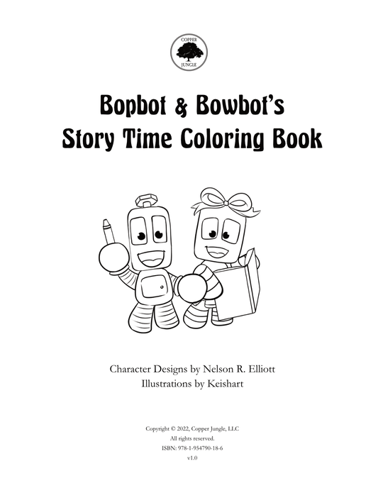 Bopbot & Bowbot Story Time Coloring Book