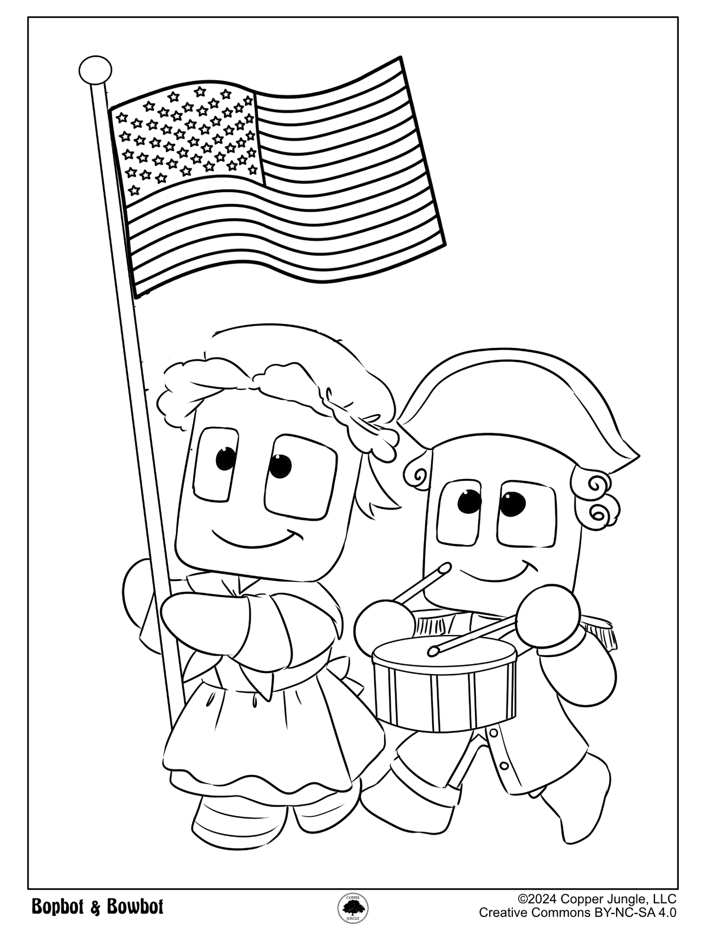 American Flag Coloring Page