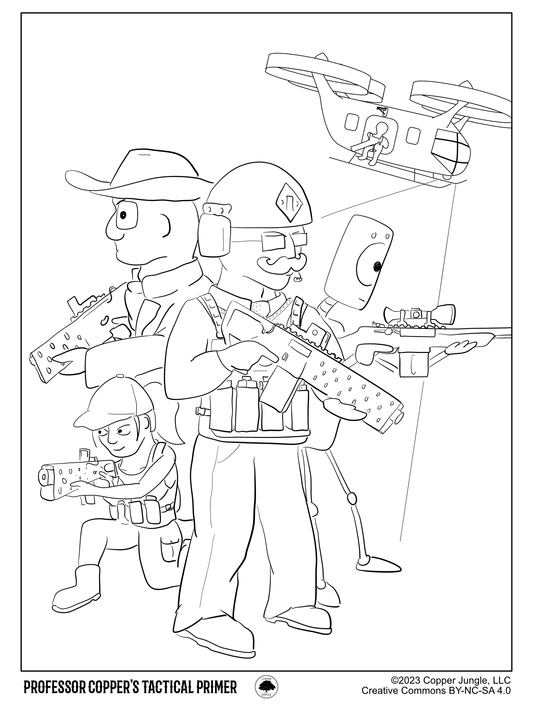 Professor Copper's Tactical Primer - Squad Coloring Page