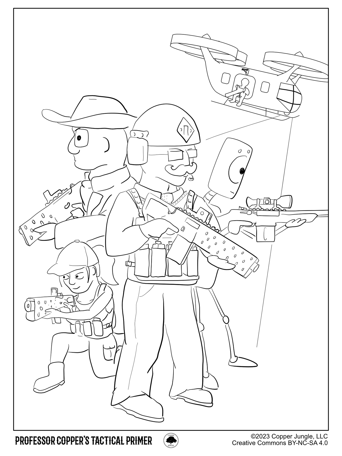 Professor Copper's Tactical Primer - Squad Coloring Page