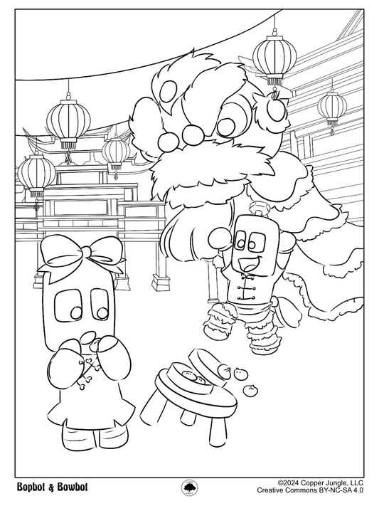 Year of the Dragon Coloring Page