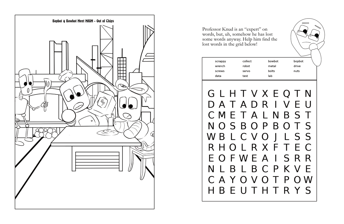 Bopbot & Bowbot Story Time Coloring Book