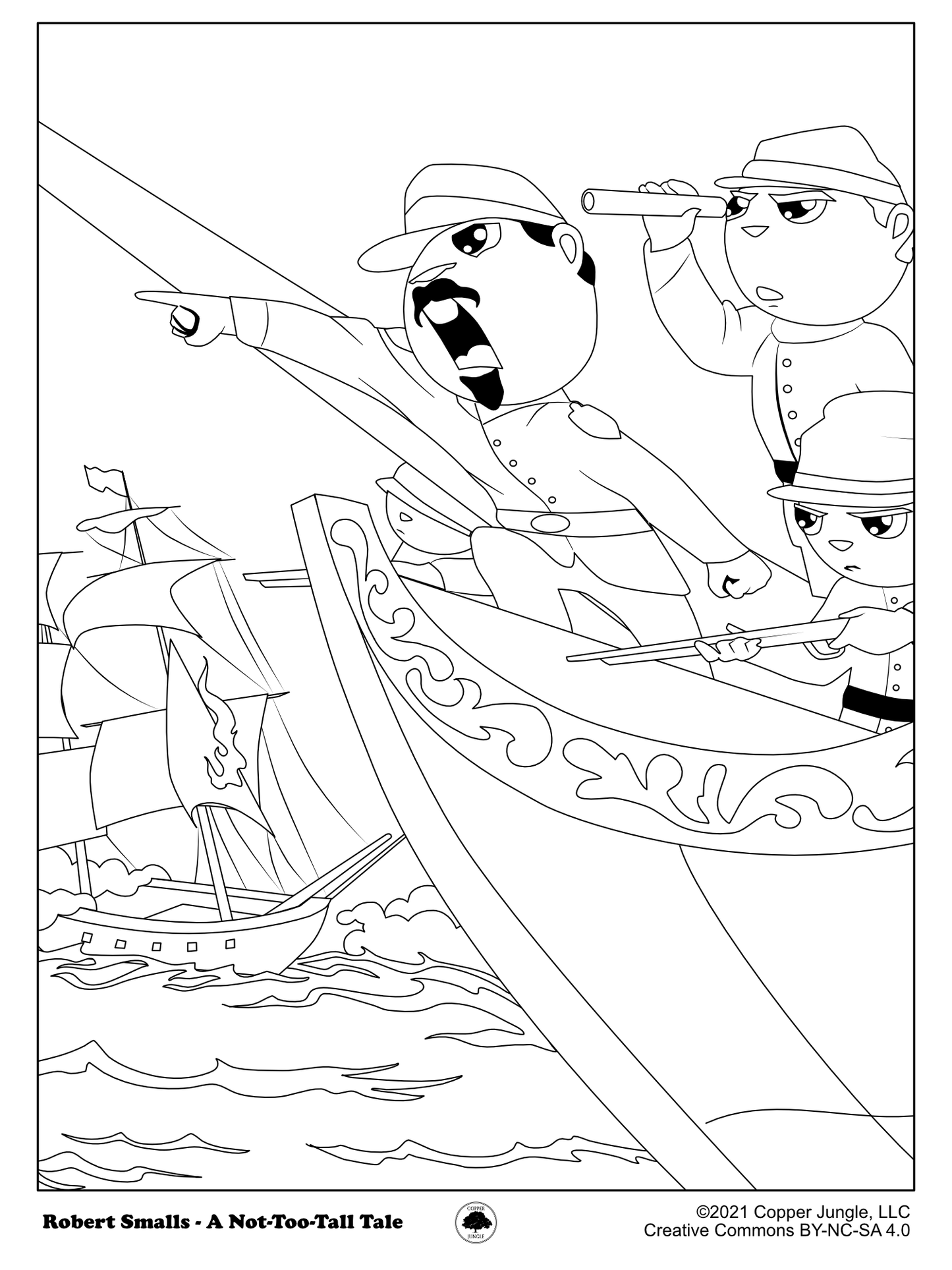 Robert Smalls Naval Battle Coloring Page